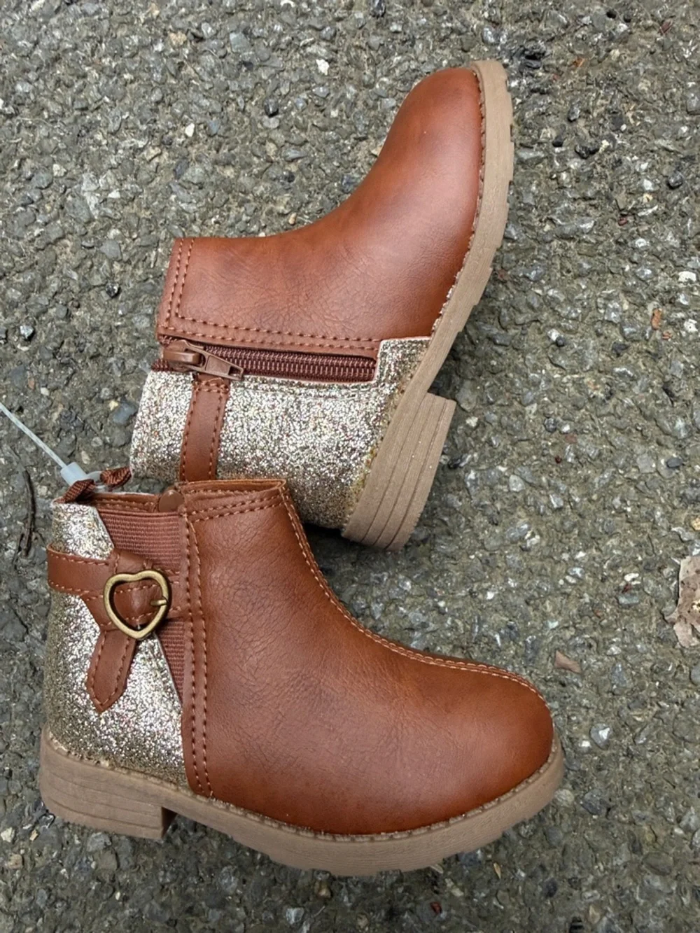 Carter's Brown Toddler Ankle Boots with Side Buckle